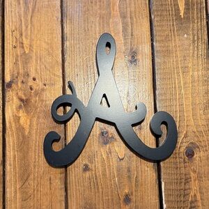 Elegant Black “A” Monogram Wall Decor